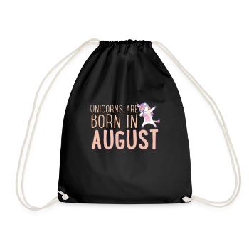 Les licornes sont nées en août Licorne drôle de dabbing - Sac de sport léger - noir - Devant
