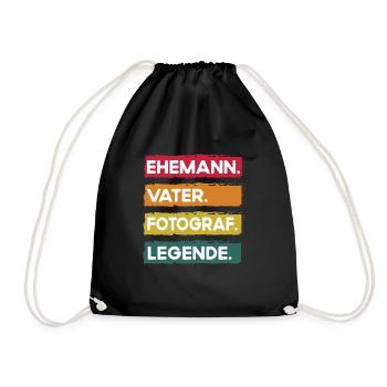 Mari Père Photographe Légende Fête des Pères - Sac de sport léger - noir - Devant