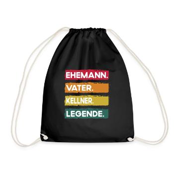 Mari Père Serveur Légende Fête des Pères - Sac de sport léger - noir - Devant