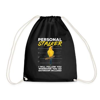Parakeet, Parrot, Parakeet, Bird - Drawstring Bag - black - Front
