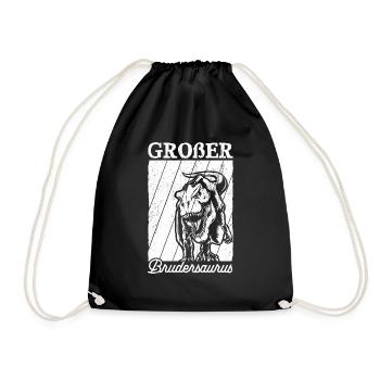 Cadeau Big Brother Brudersaurus T Rex Dino Fam - Sac de sport léger - noir - Devant