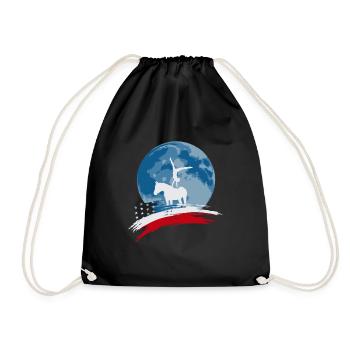 Loves Horse Vaulting Gift - Drawstring Bag - black - Front