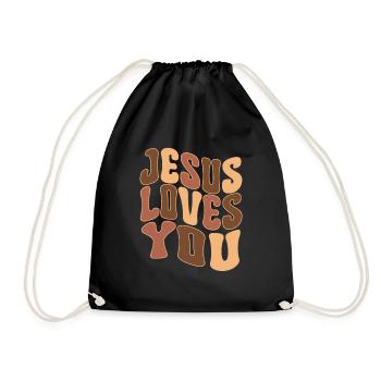 African American Christ Jesus Black Women - Drawstring Bag - black - Front