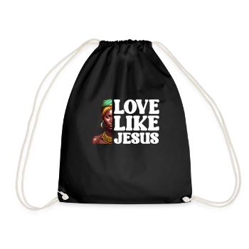 African American Christ Jesus Black Women - Drawstring Bag - black - Front