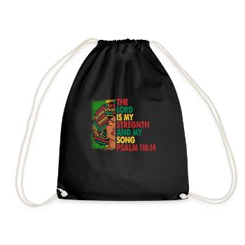 African American Christ Jesus Black Women - Drawstring Bag - black - Front