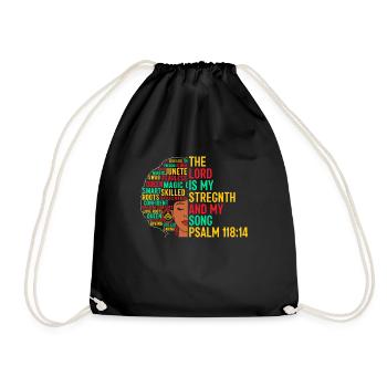 African American Christ Jesus Black Women - Drawstring Bag - black - Front