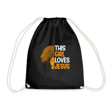 Afroamerikaner Christus Jesus Schwarze Frauen - Turnbeutel - Schwarz - Vorne
