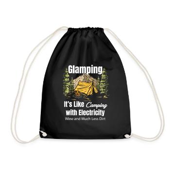 Le glamping, c’est comme camper avec l’électricité. Drôle de glamour - Sac de sport léger - noir - Devant