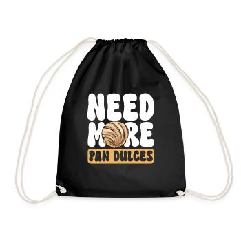 Concha Hispanic Mexican Pan Dulce - Drawstring Bag - black - Front