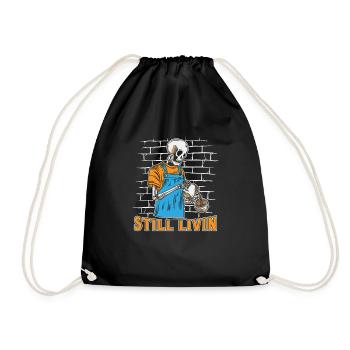 Barista Coffee Skeleton - Drawstring Bag - black - Front