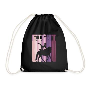 Loves Horse Vaulting Gift - Drawstring Bag - black - Front