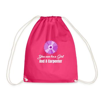 Queen of handjobs Carpenter DIYer - Drawstring Bag - fuchsia - Front