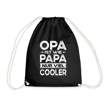 Grand-père est comme papa, mais beaucoup plus cool, grand-père, petit-fils - Sac de sport léger - noir - Devant