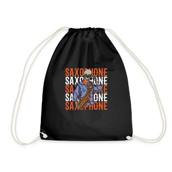 Saxophone Saxophone - Drawstring Bag - black - Front