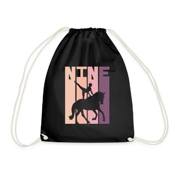Loves Horse Vaulting Gift - Drawstring Bag - black - Front