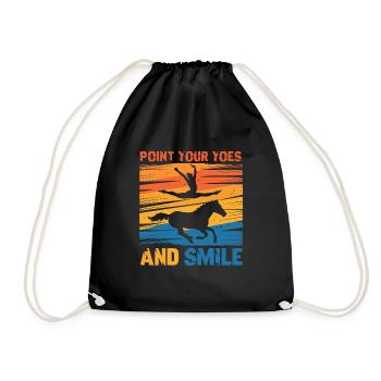 Loves Horse Vaulting Gift - Drawstring Bag - black - Front