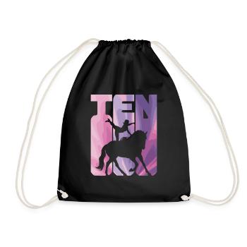 Loves Horse Vaulting Gift - Drawstring Bag - black - Front