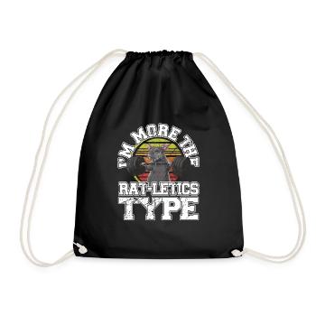 I'm More the Ratletics Type Funny Rat Workout - Turnbeutel - Schwarz - Vorne