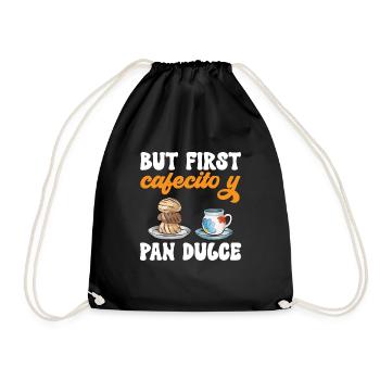 Concha Hispanic Mexican Pan Dulce - Drawstring Bag - black - Front