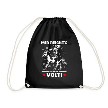 Loves Horse Vaulting Gift - Drawstring Bag - black - Front