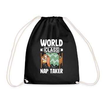 Preneur de sieste de classe mondiale Paresseux drôle - Sac de sport léger - noir - Devant