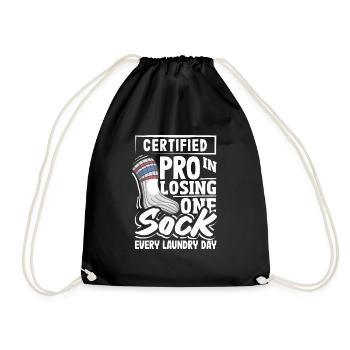 Certifié Pro pour perdre une chaussette à chaque lessive - Sac de sport léger - noir - Devant