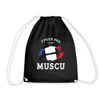 I Can't I Have Bodybuilding Bodybuilding Gym - Drawstring Bag - black - Front