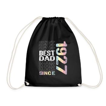 Best dad in the world since 1927 Father's Day - Drawstring Bag - black - Front