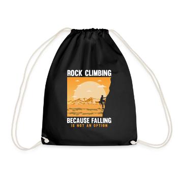 Klettern Mountain Boulder Climble Kletterer - Turnbeutel - Schwarz - Vorne