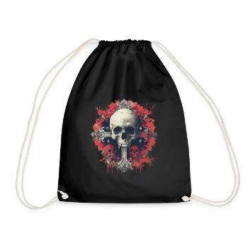 Skull Cross - Turnbeutel - Schwarz - Vorne