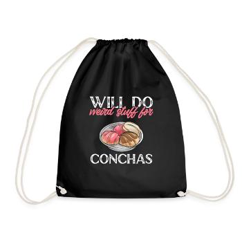 Concha Hispanic Mexikanisch Pan Dulce - Turnbeutel - Schwarz - Vorne