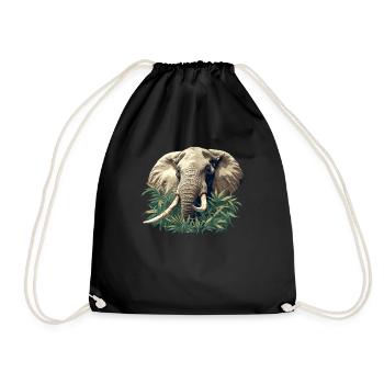 Elephant Elephant - Drawstring Bag - black - Front