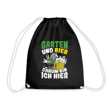 jardinier bière boire bière bière bière pong houblon alcool - Sac de sport léger - noir - Devant