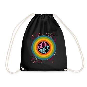 Chemise de motivation Best Vibes - Sac de sport léger - noir - Devant