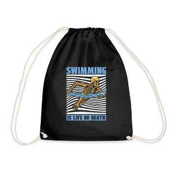 Flotteur de natation Skeleton - Sac de sport léger - noir - Devant