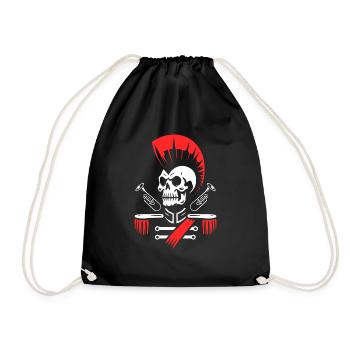 Fan Driving Train Spielmannszug Skeleton Iroquois - Drawstring Bag - black - Front