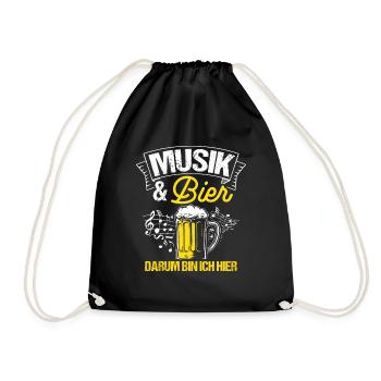 Musique et bière C’est pourquoi je suis là Alcool Musique de fête - Sac de sport léger - noir - Devant