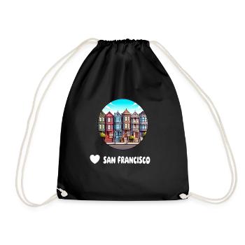 San Francisco - Drawstring Bag - black - Front