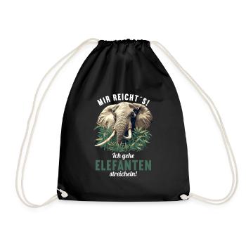 Elephant Elephant - Drawstring Bag - black - Front