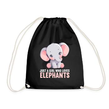 Elephant Elephant - Drawstring Bag - black - Front