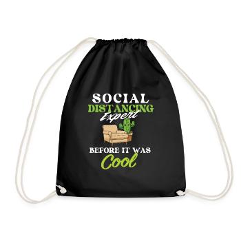 Expert en distanciation sociale avant que ce ne soit cool - Sac de sport léger - noir - Devant