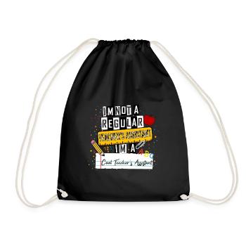 I'm Not a Regular Teacher Assistant Cool Teacher A - Drawstring Bag - black - Front