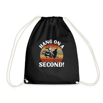 Bullenreiter Rodeo Western Cowboy Bull Riding - Turnbeutel - Schwarz - Vorne
