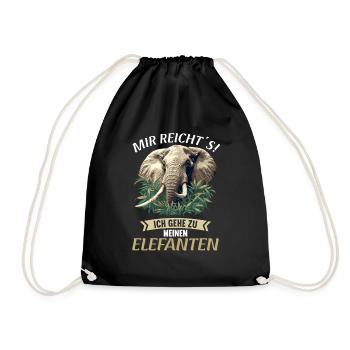 Elephant Elephant - Drawstring Bag - black - Front