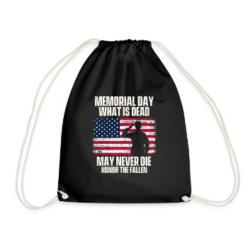 Honor The Fallen - Patriotic America Veterans - Drawstring Bag - black - Front