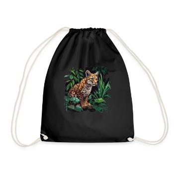 Chats dorés Chat doré - Sac de sport léger - noir - Devant