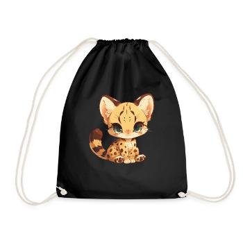 Chats dorés Chat doré - Sac de sport léger - noir - Devant