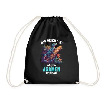 Agamen Agame - Turnbeutel - Schwarz - Vorne