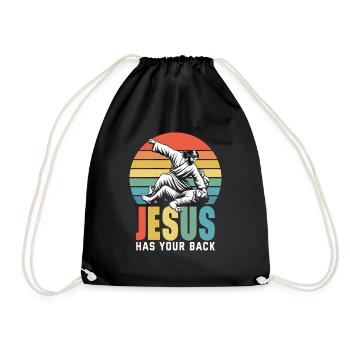 Jésus vous soutient BJJ Jiu Jitsu Christian - Sac de sport léger - noir - Devant