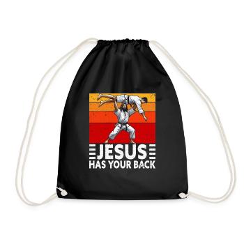 Jésus vous soutient BJJ Jiu Jitsu Christian - Sac de sport léger - noir - Devant